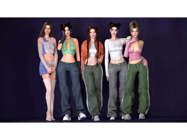 Alpha Y2k Clothing Collection by modcollective - The Sims 4 Custom Content