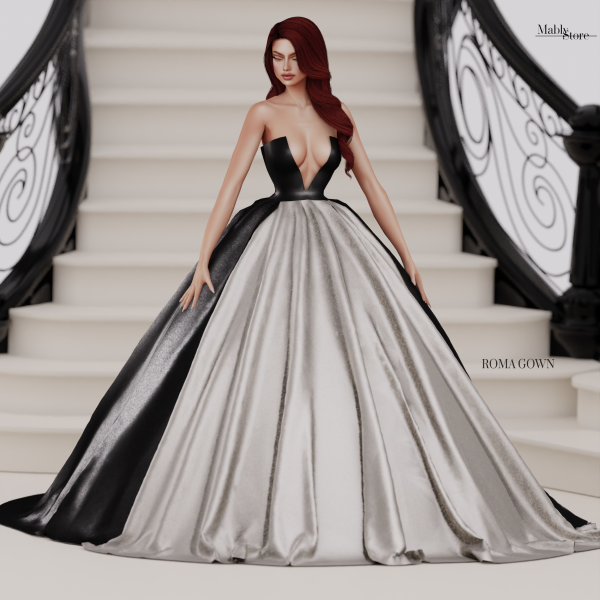 Alpha ROMA GOWN by simsfinds - The Sims 4 Custom Content