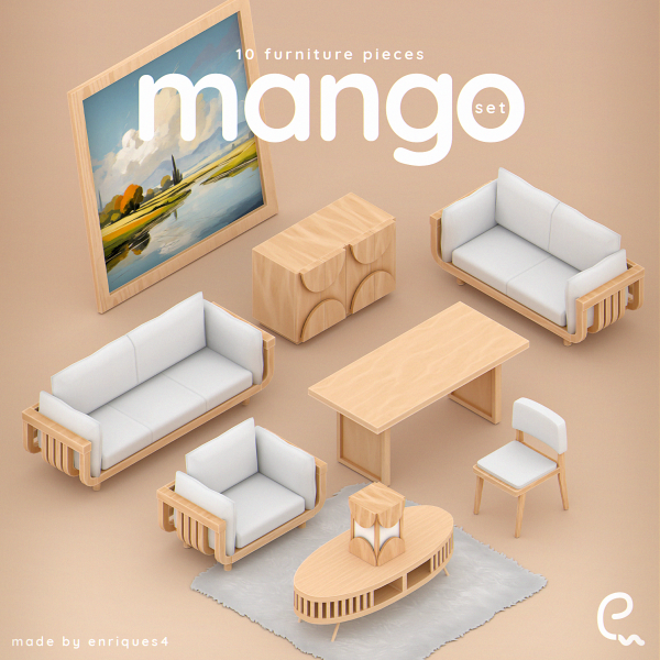 Maxis Match [EnriqueS4] Mango Set by simsfinds - The Sims 4 Custom Content