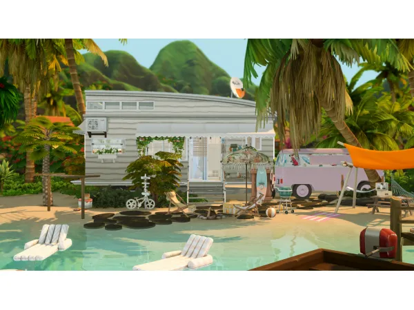 Mix Shoreline Wanderer by SimmerVlogs - The Sims 4 Custom Content