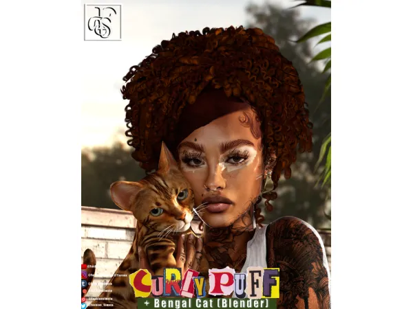 Alpha [EARLY ACCESS] Curly Ponytail by FashionSimsta - The Sims 4 Custom Content