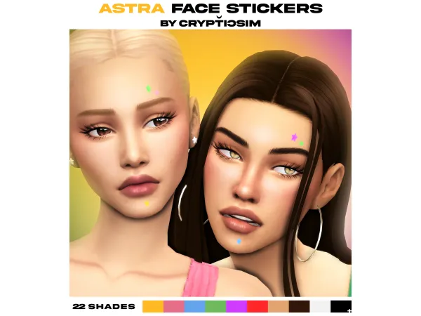 Maxis Match astra face stickers by crypticsim - The Sims 4 Custom Content