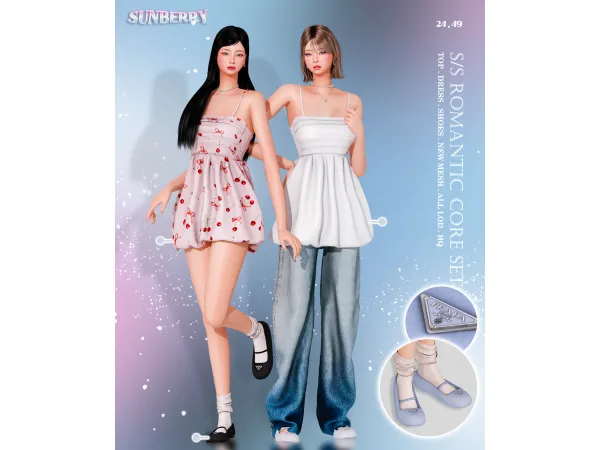 Alpha [SUNBERRY] SS Romantic Core SET - The Sims 4 Custom Content