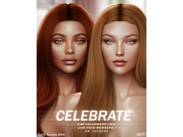 Alpha NICOLE FACE MASKS AND SKIN OVERLAY GIFT by BoatAom - The Sims 4 Custom Content