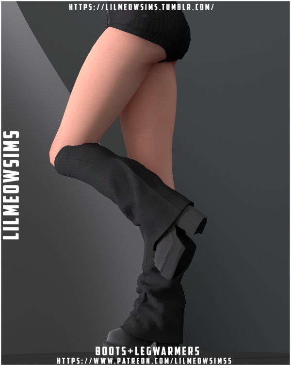 Maxis Match BootsLegwarmers by liilmeowsims - The Sims 4 Custom Content
