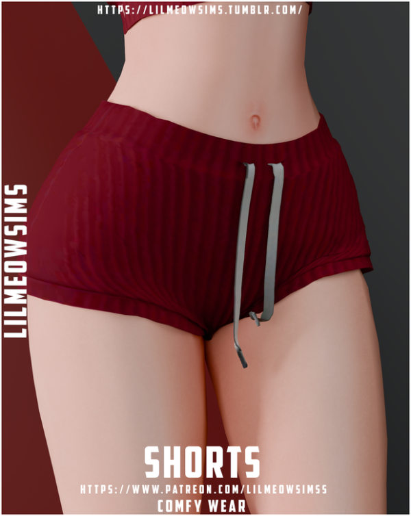 Alpha Comfy Wear Shorts by liilmeowsims - The Sims 4 Custom Content