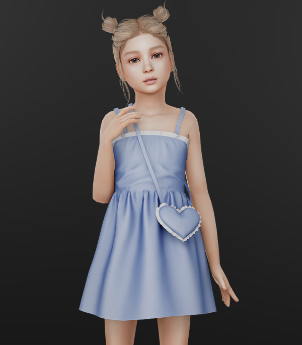 Alpha Emily Dress (Child) by modcollective - The Sims 4 Custom Content