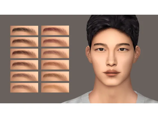 Alpha Flat Eyebrows by Lutessasims - The Sims 4 Custom Content