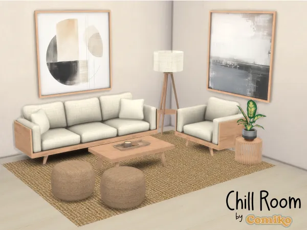Maxis Match Chill Room Living Room by simsfinds - The Sims 4 Custom Content