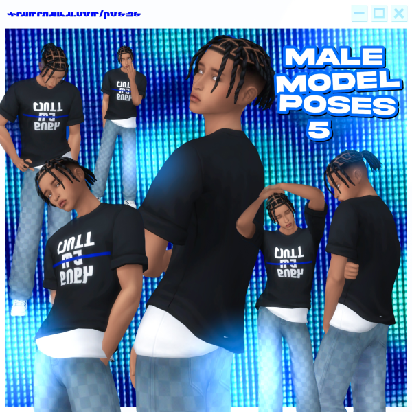 Mix Male Model Poses 5 by simsfinds - The Sims 4 Custom Content