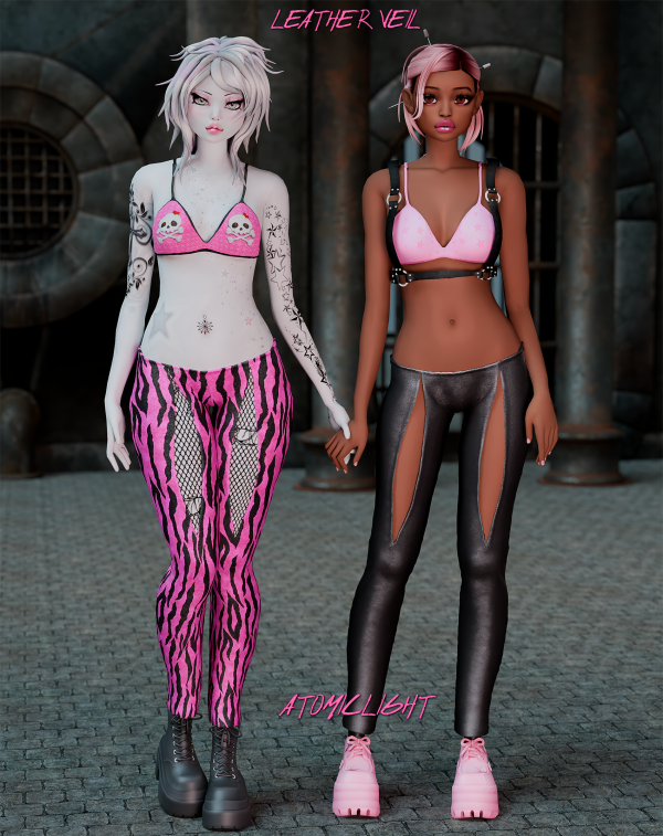 Maxis Match Leather Veil Set by atomiclight - The Sims 4 Custom Content