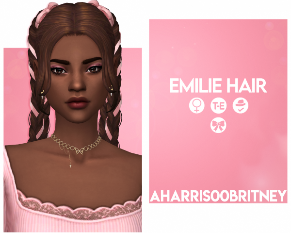 Maxis Match Emilie Hair by simsfinds - The Sims 4 Custom Content