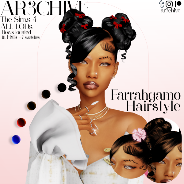 Alpha Farrahgamo Hairstyle by simsfinds - The Sims 4 Custom Content
