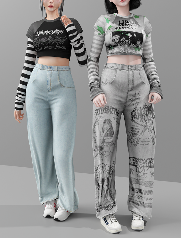 Alpha Back die mini set by babyetears - The Sims 4 Custom Content