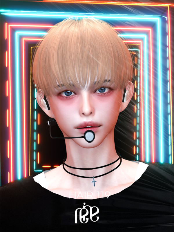 Alpha REINA HAIR 119 by simsfinds - The Sims 4 Custom Content