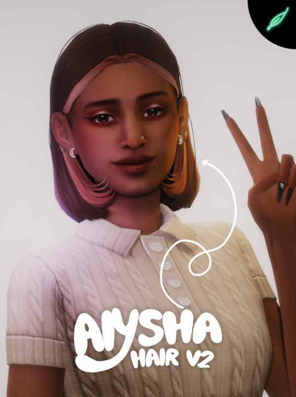 Maxis Match aiysha hair (V2) by simsfinds - The Sims 4 Custom Content