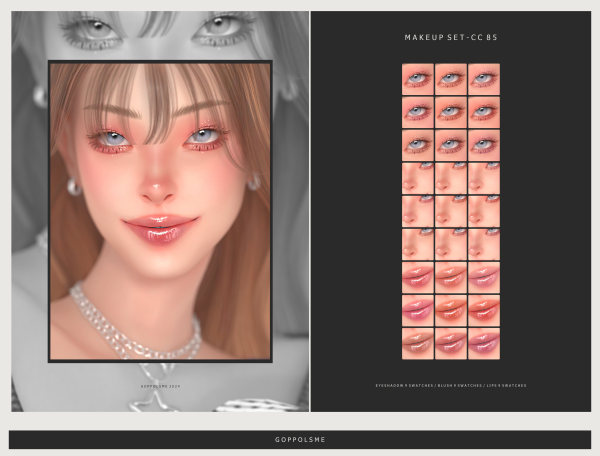 Alpha GPME GOLD MAKEUP SET CC85 by simsfinds - The Sims 4 Custom Content