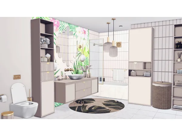 Alpha Deluxe Bathroom by modcollective - The Sims 4 Custom Content