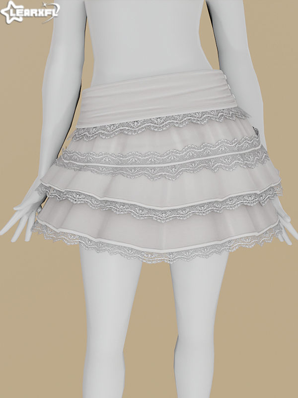 Alpha Spring Farm Lace Skirt by simsfinds - The Sims 4 Custom Content