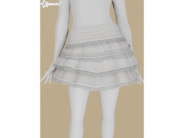 Alpha Spring Farm Lace Skirt by Learxfl - The Sims 4 Custom Content