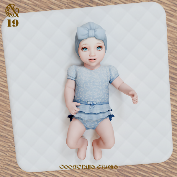 Maxis Match Maxis Match GCS August's 2024 INFANT by goodchillsstudio - The Sims 4 Custom Content