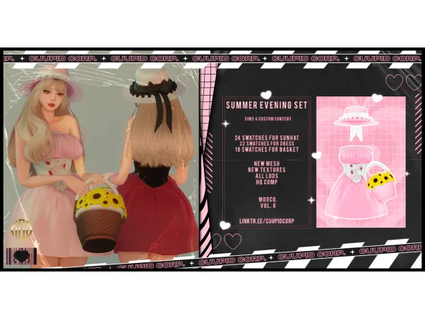 Maxis Match cuupid corp summer evening set by missme12 - The Sims 4 Custom Content