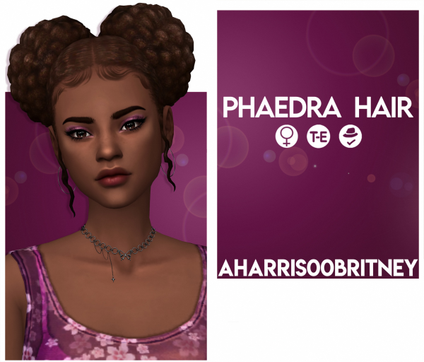 Maxis Match Phaedra Hair by simsfinds - The Sims 4 Custom Content