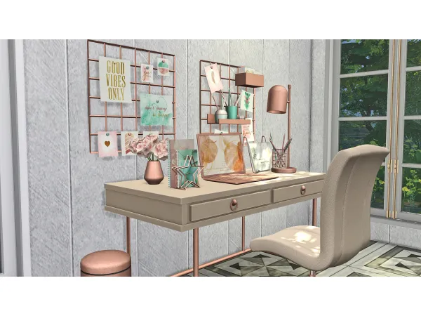 Alpha Mira Study Room by Soloriya - The Sims 4 Custom Content
