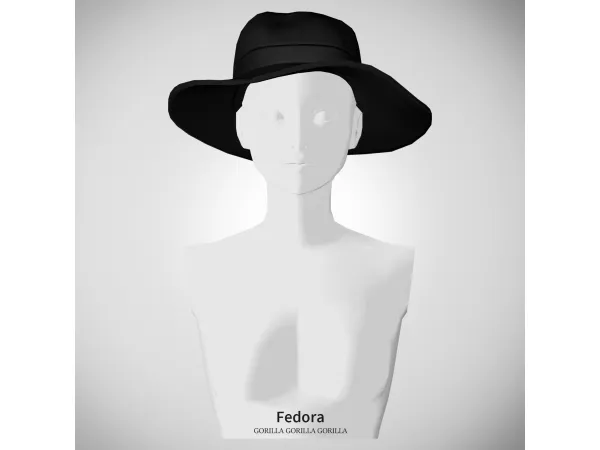 Mix Fedora Hat by Gorilla Gorilla Gorilla - The Sims 4 Custom Content