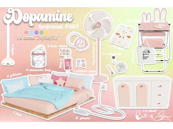 Mix Dopamine Set by lalaLANA - The Sims 4 Custom Content