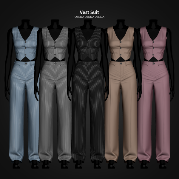 Alpha Vest Suit by simsfinds - The Sims 4 Custom Content