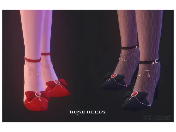 Maxis Match ROSE HEELS Mary Sims by simsfinds - The Sims 4 custom content