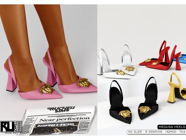Alpha Medusa Heels by ruchellsims - The Sims 4 Custom Content