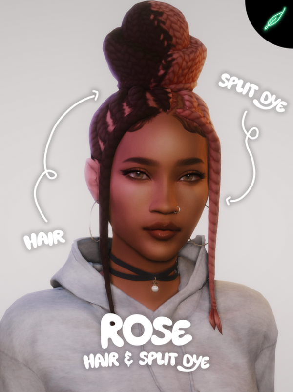 Maxis Match rose hair split dye by simsfinds - The Sims 4 Custom Content