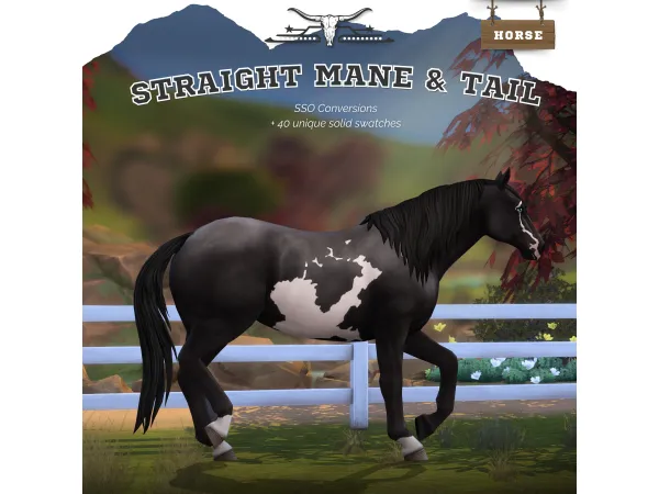 Straight Manes, Frontmane & Tail - Solids by The Buckaroo Ranch