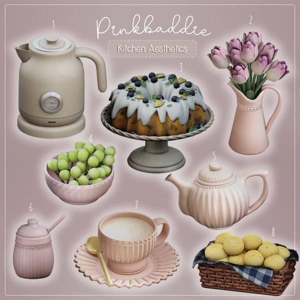 Alpha Kitchen Aesthetics by pinkbaddie - The Sims 4 Custom Content
