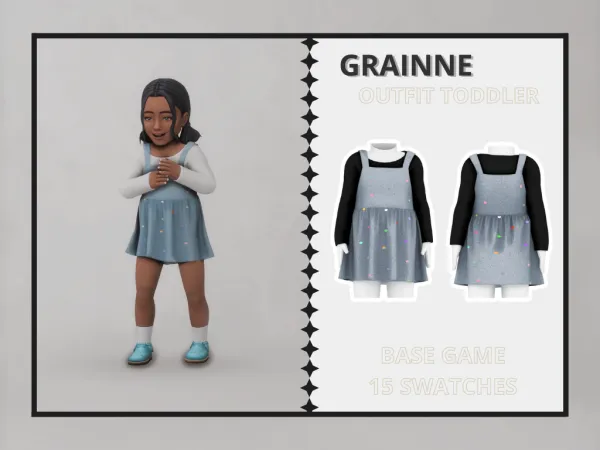 Alpha Grainne Outfit Toddler by clarity-sims - The Sims 4 Custom Content