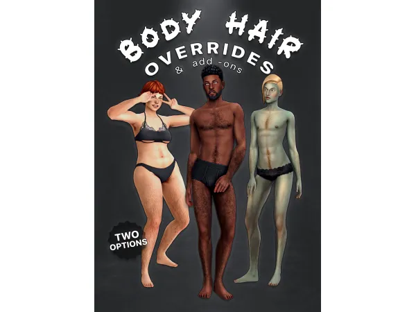 Mix Body Hair Overrides by m0ckest - The Sims 4 Custom Content