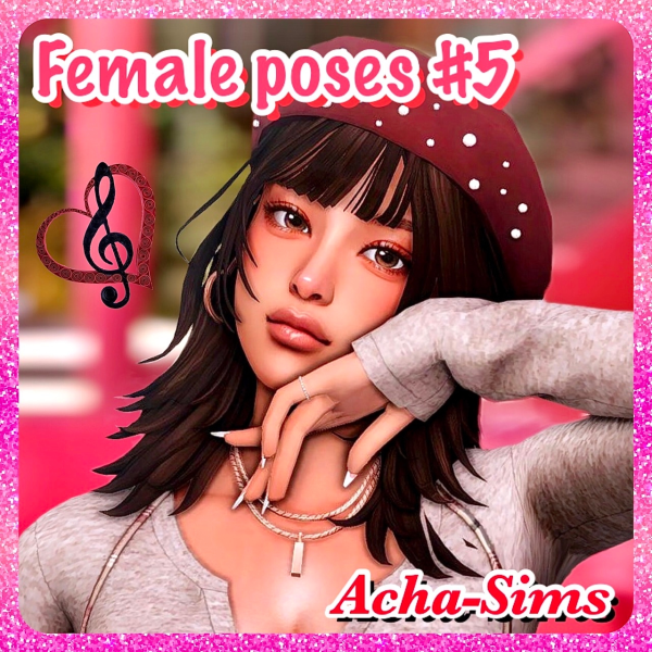 Mix Acha Female poses 5 by simsfinds - The Sims 4 Custom Content
