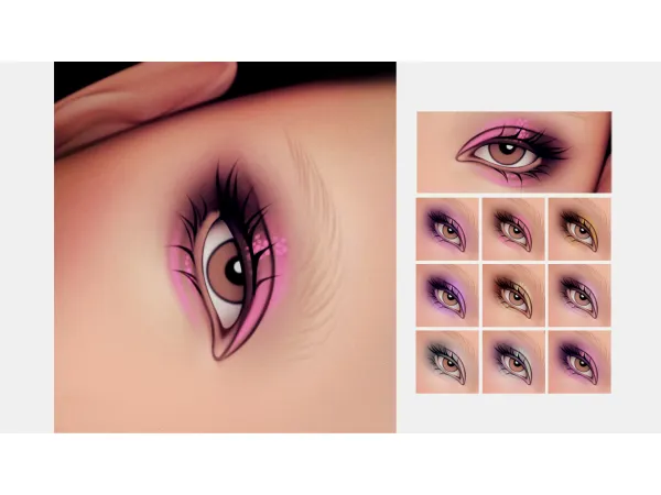 Maxis Match Glitter Eyeshadow by Cosimetic - The Sims 4 Custom Content