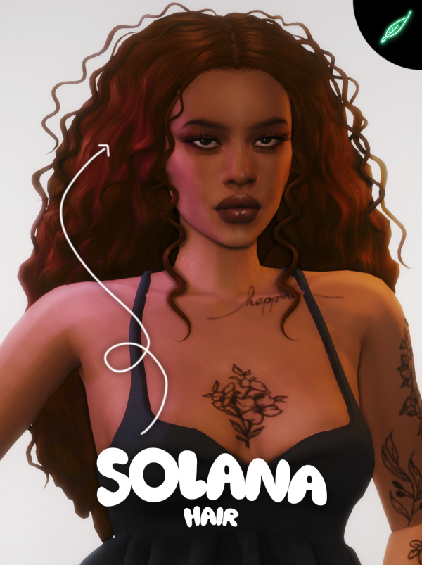 Maxis Match Solana Hair by simsfinds - The Sims 4 Custom Content
