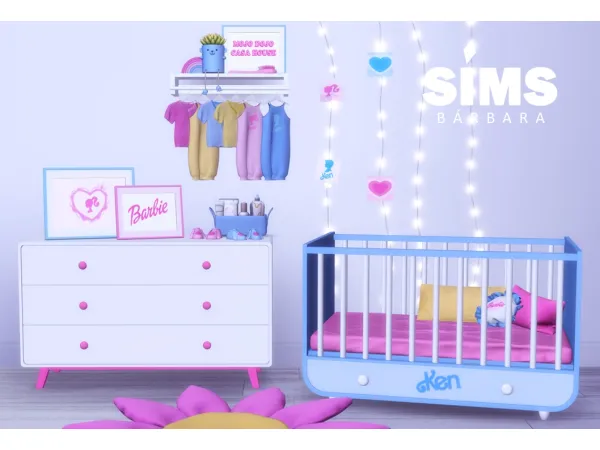 Maxis Match Barbie Ken Nursery Set by Bárbara Sims - The Sims 4 Custom Content