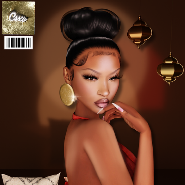 Alpha Zoe Collection Bun Hair by simsfinds - The Sims 4 Custom Content