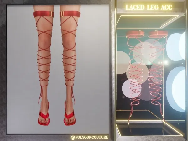 Maxis Match Laced Leg Acc by polygoncouture - The Sims 4 Custom Content