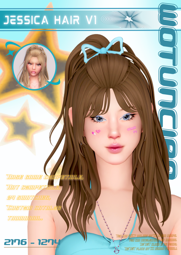 Maxis Match Jessica Hair by simsfinds - The Sims 4 Custom Content