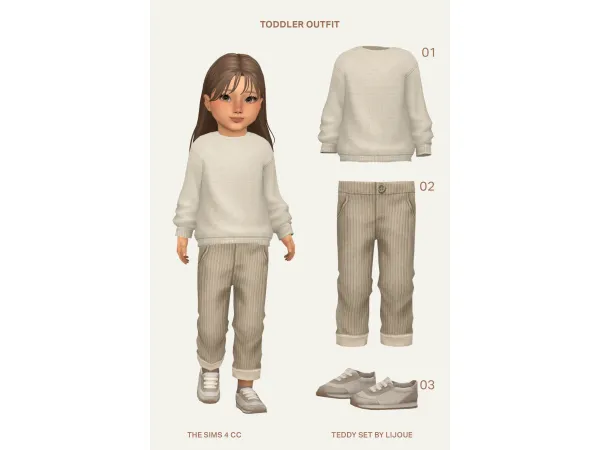 Maxis Match teddy set by LIJOUE - The Sims 4 Custom Content