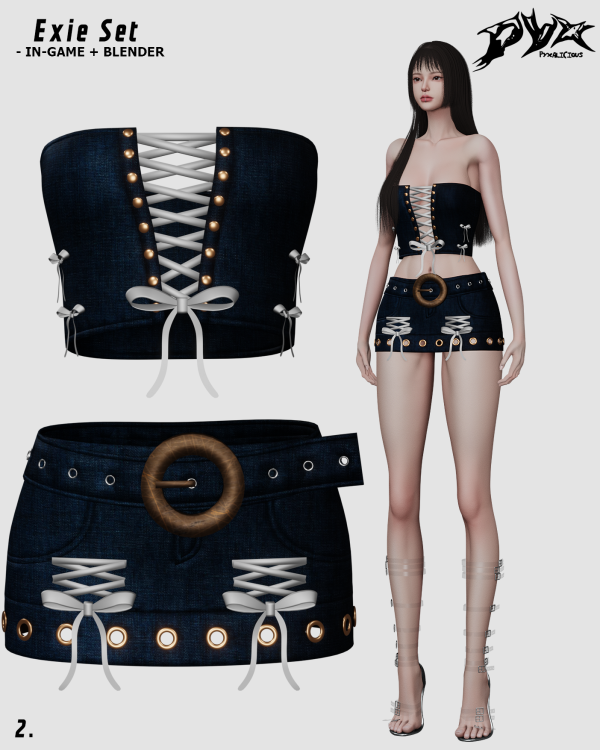 Alpha 2h4y collection Exie Set by pyx - The Sims 4 Custom Content