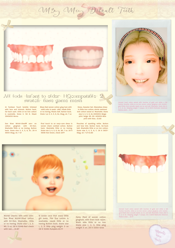Mix [m3y メイ]Default Alpha teeth for all ages by meymey - The Sims 4 Custom Content