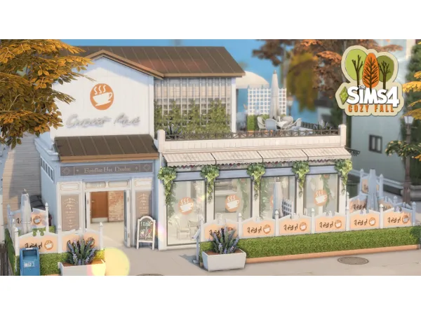 Maxis Match Garden Cafe by simsfinds - The Sims 4 Custom Content