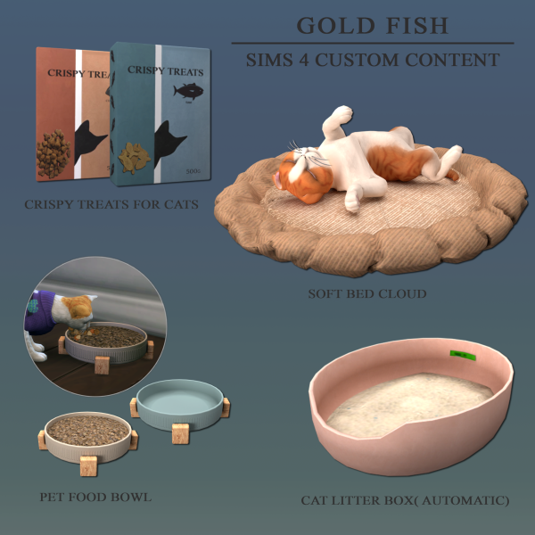Maxis Match GoldFish Set for a cat by simsfinds - The Sims 4 Custom Content